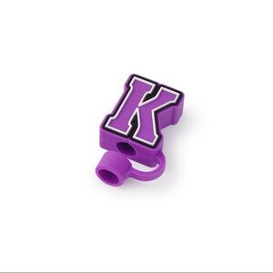 NWT Target Bullseye Playground Monogram "K" Straw Topper in Purple